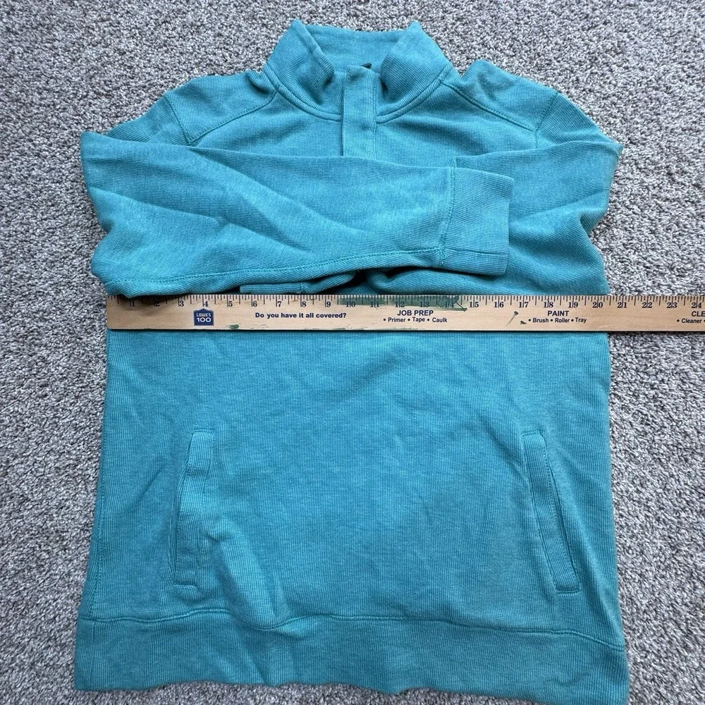 Tommy‎ Bahama 1/4 Zip Pullover Sweater Mens Size Small Teal Long Sleeve Thermal